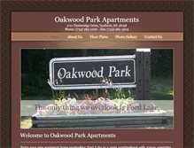 Tablet Screenshot of oakwoodparkapartments.com